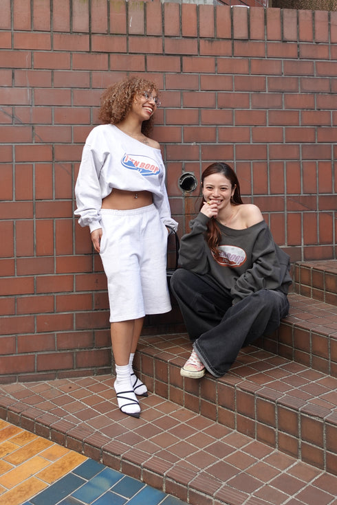 オフショルルーズスウェット